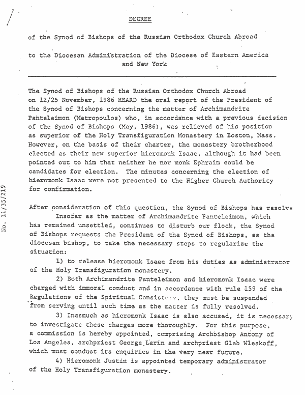 ROCOR Decree - Page 1